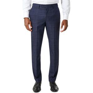 Calvin Klein Mens Navy Slim Fit Plaid Separate Suit Pants Trousers NWT